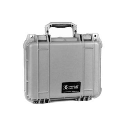 Peli 1400 SVF flightcase zilver met schuim 300x225x132 mm