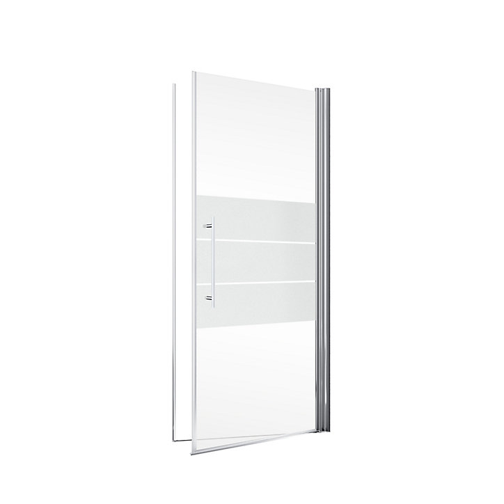 Porte de douche pivotante, 80 x 192 cm, Schulte NewStyle, verre transparent anticalcaire, Dépoli light
