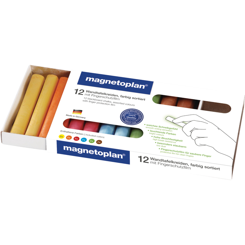 Magnetoplan Kreide, 12 Stück, assortiert