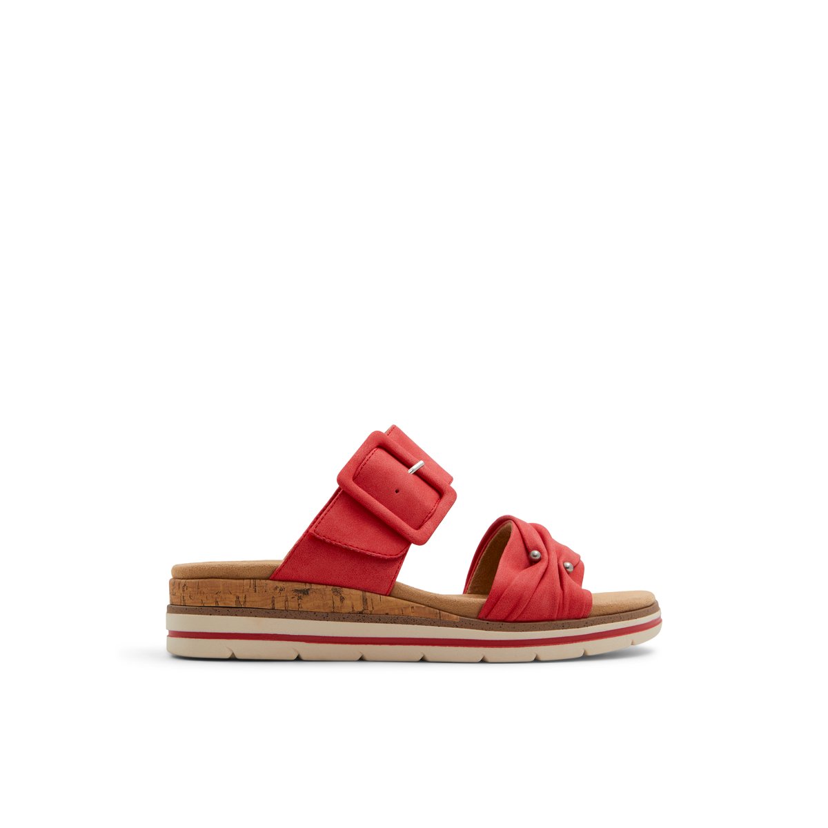 SOLEMATE-Adindra-Sandales compensées à glissière - Talon compensé - Rouge