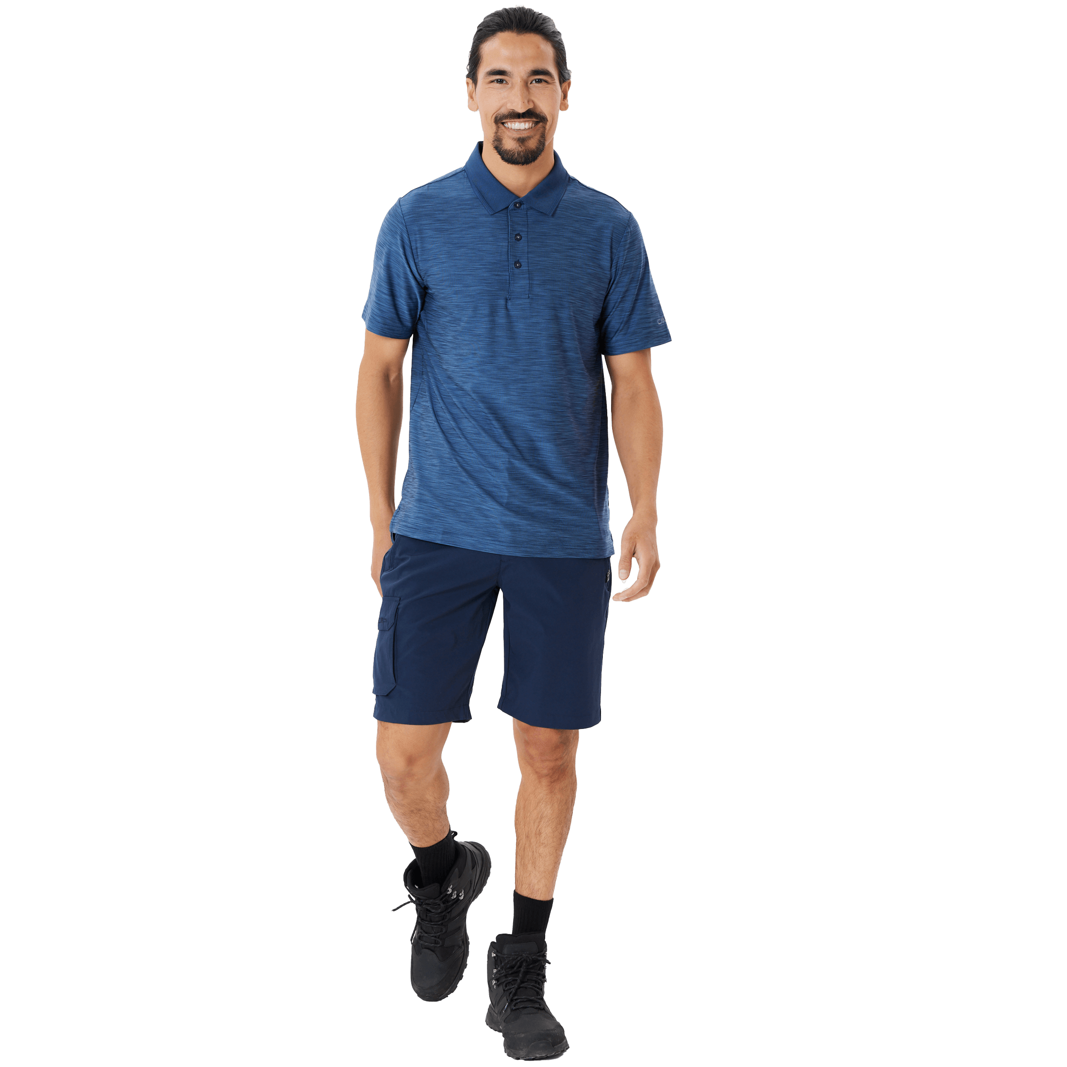 CMP Man Stretch Polo Melange - Fritid og bomull