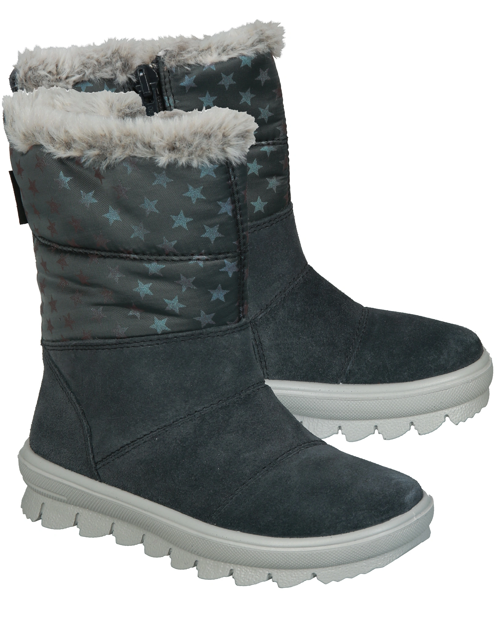 Stiefel FLAVIA - STARS AOP gefüttert in grau