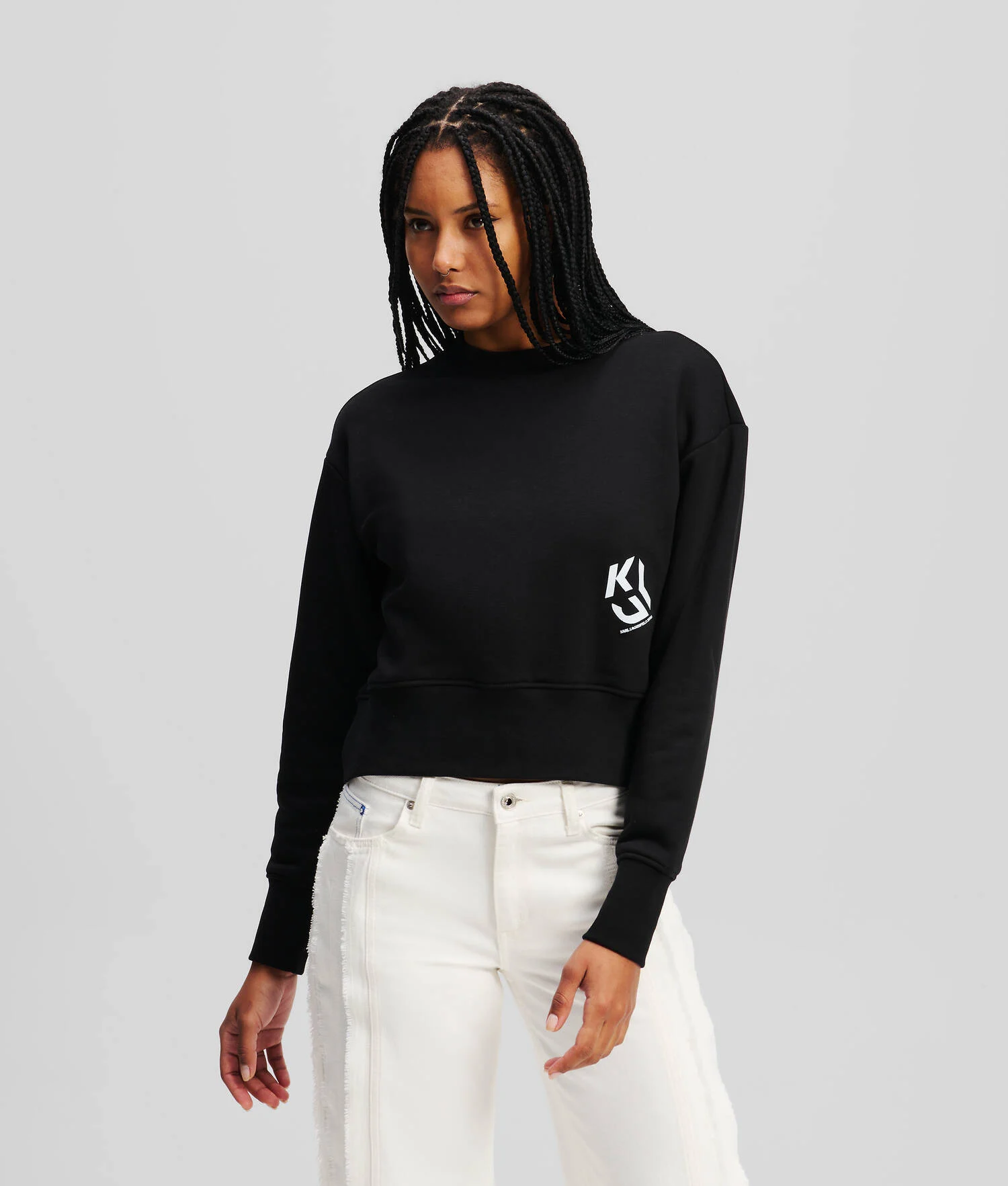 SWEAT-SHIRT KLJ MONOGRAM - Noir