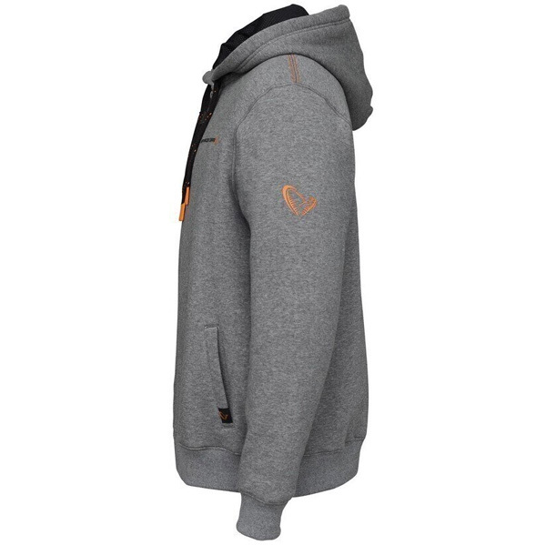 Sweat à capuche Savage Gear Classic Zip Hoodie Grey Melange
