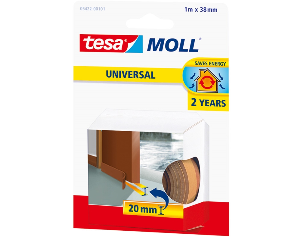 ROLO VEDA-PORTAS TESA MOLL CASTANHO 1X38CM