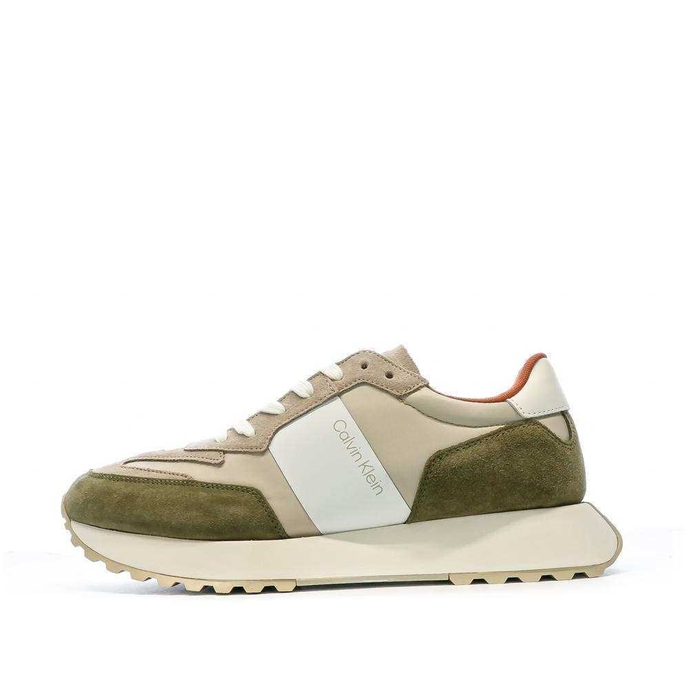 Calvin Klein Jeans Baskets Beige/Kaki Homme Calvin Klein Jeans Top Lace