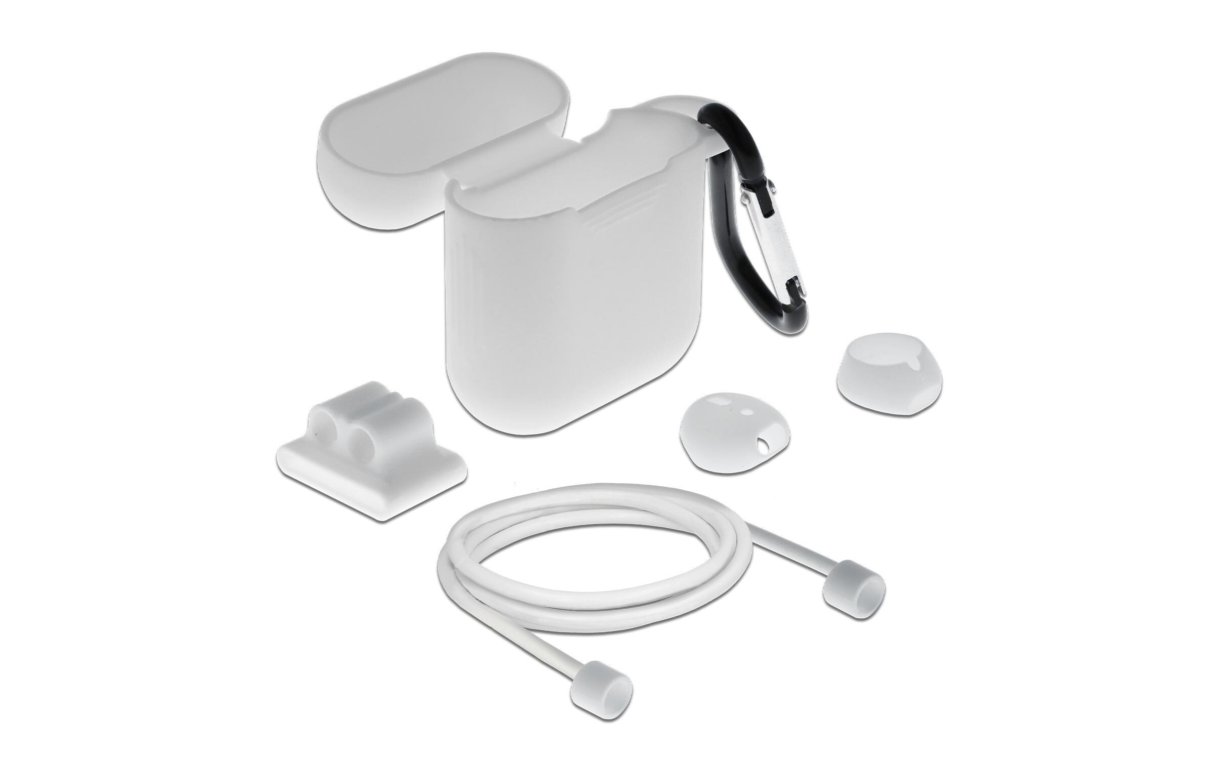 Transportcase Zubehörset für Apple AirPods WeissDelock Apple AirPods Zubehörset weiss