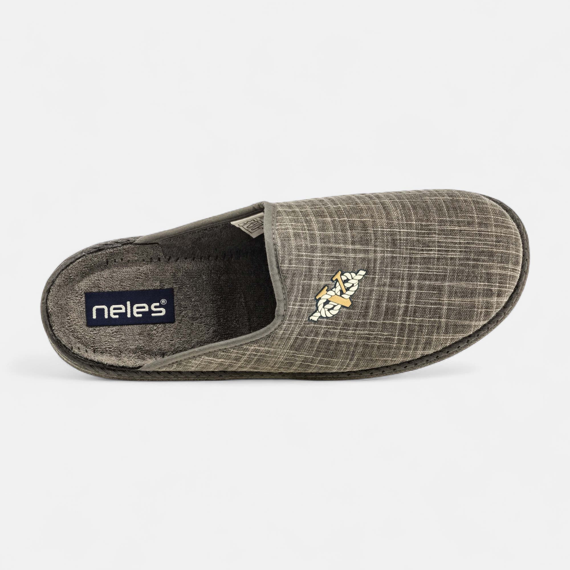 Pantoufles mules Homme gris