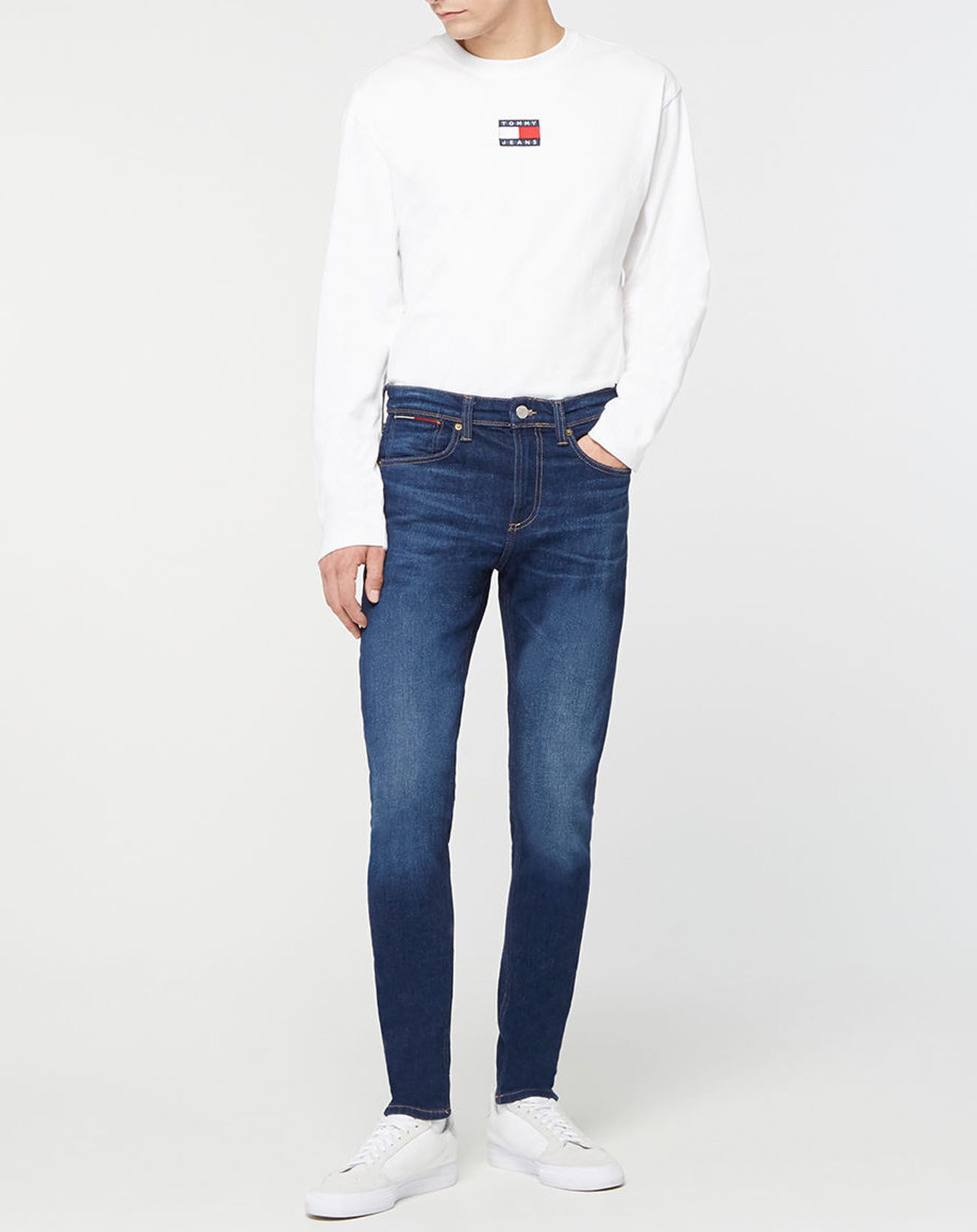 Tommy Jeans Jean Skinny Miles bleu foncé