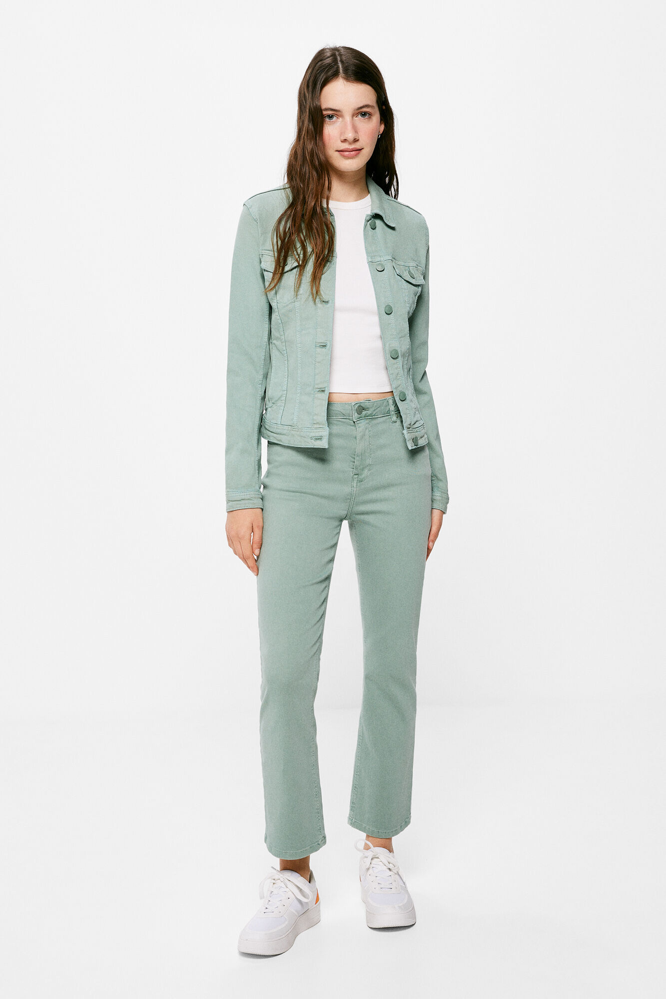 Calça jeans Kick Flare Eco Dye - verde