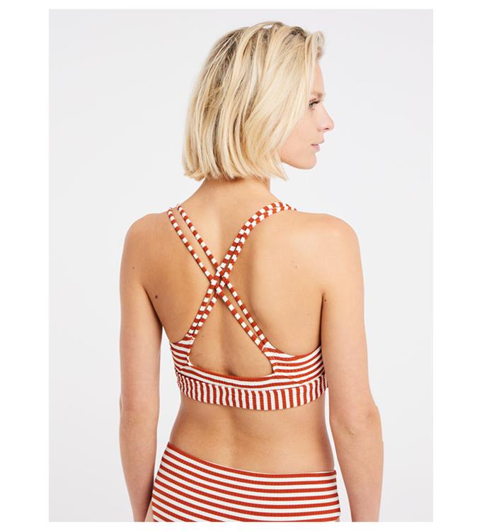 Protest Mixmakara Gestreepte Triangel Bikinitop