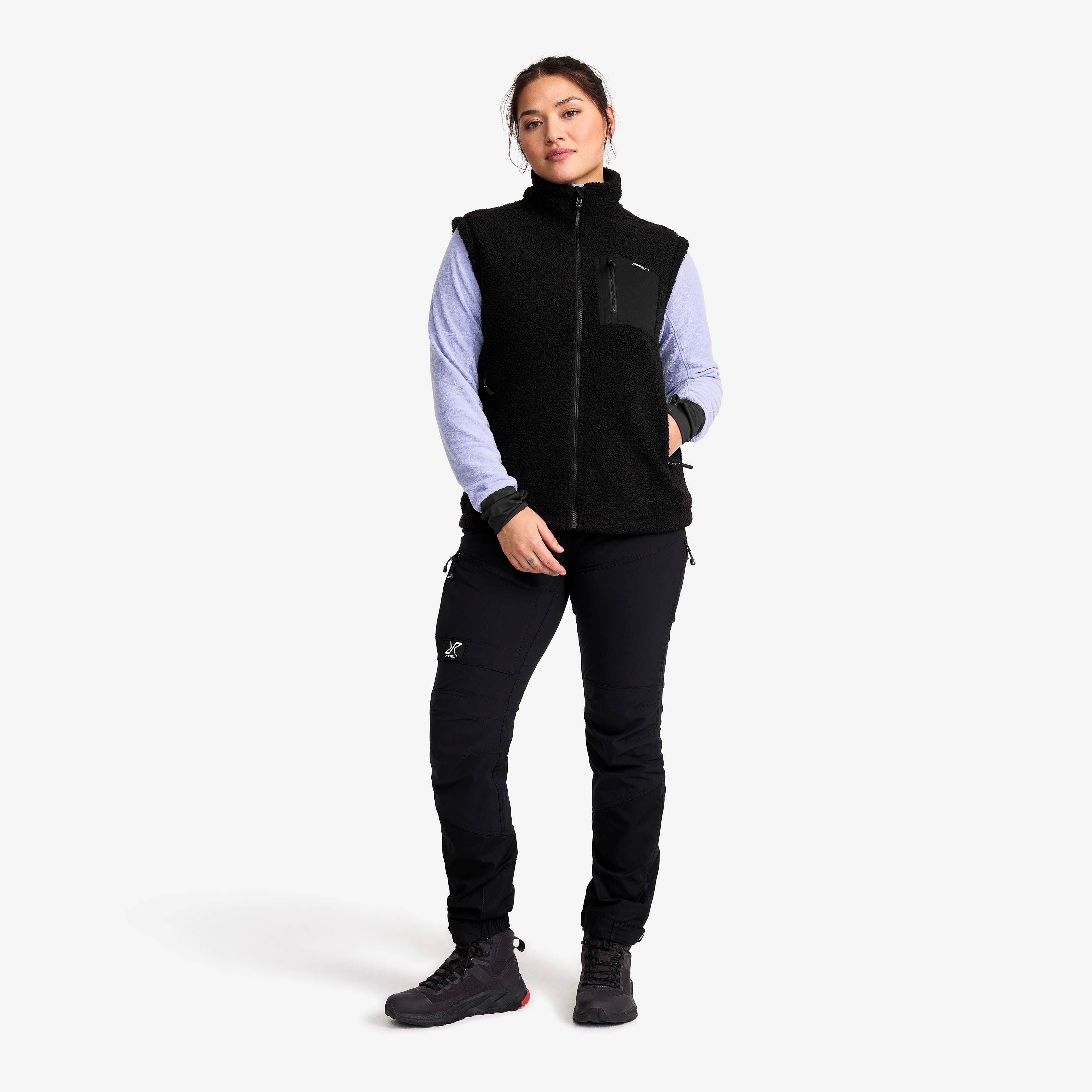 Bigfoot Pile Vest Dame Jetblack