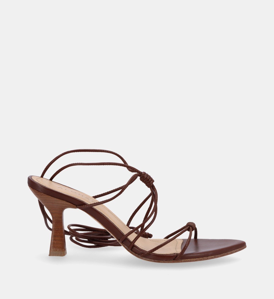 BELINDA - Sandales à talon en cuir | Marron