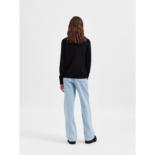 Selected Femme Magda Striktrøje, Sort, XXL