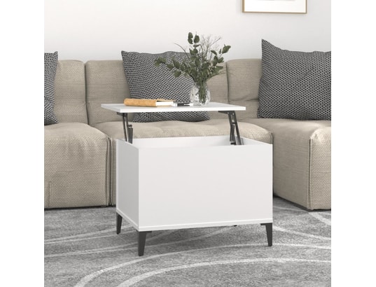 VIDAXL - Table basse blanc 60x44,5x45 cm bois d'ingénierie