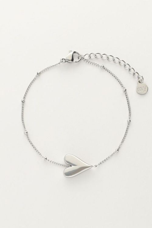 Armband met hartje en bolletjes