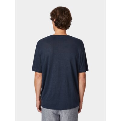 Herren-T-Shirt Leinen, Navy