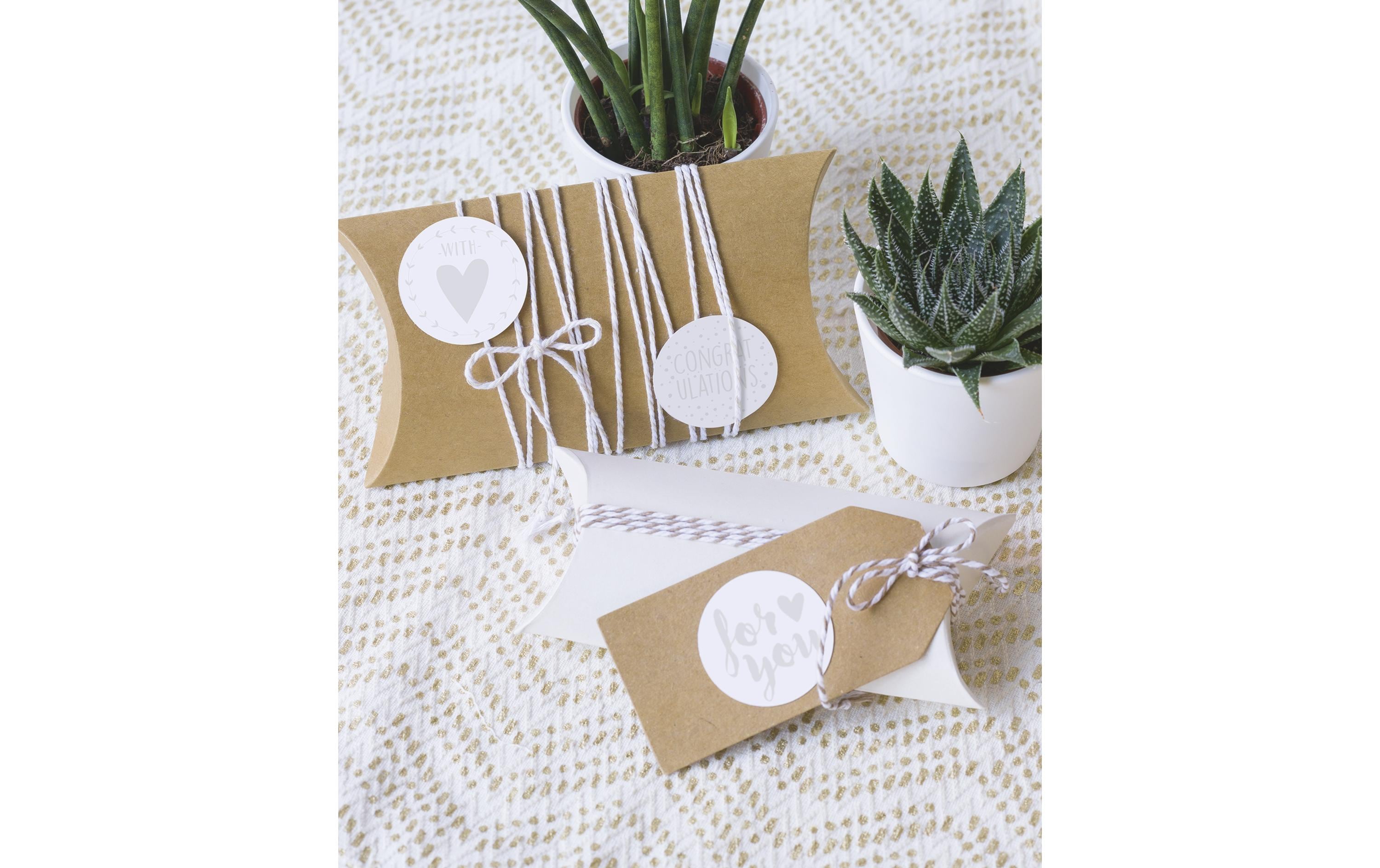 Geschenkbox 6 Stück, Creme, 90 x 125 mmGeschenkschachtel für ein tolles Geschenk