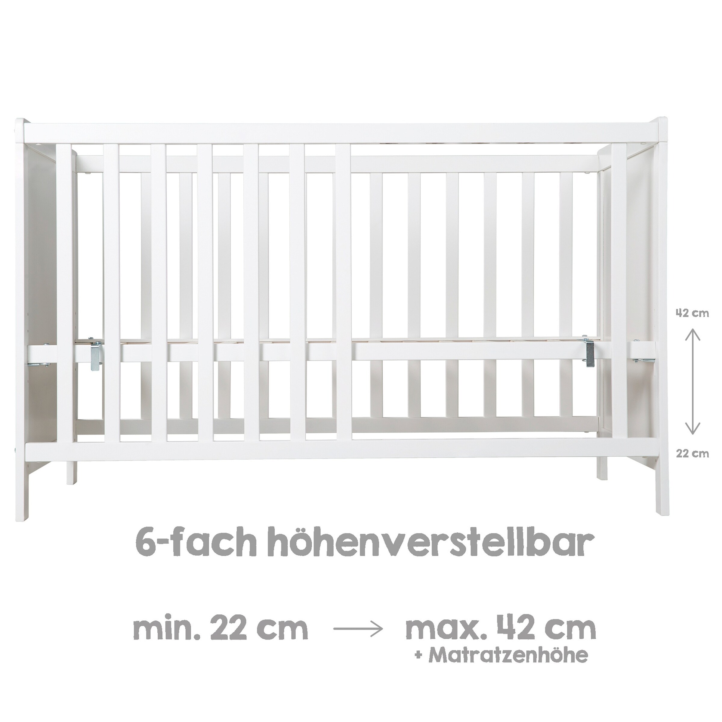 roba Beistellbett, 60 x 120 cm mit safe asleep Matratze Universal