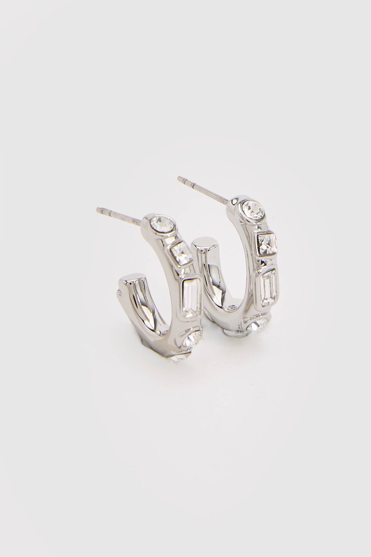 KarenMillen Boucles D'oreilles Créoles Ornées De Cristaux