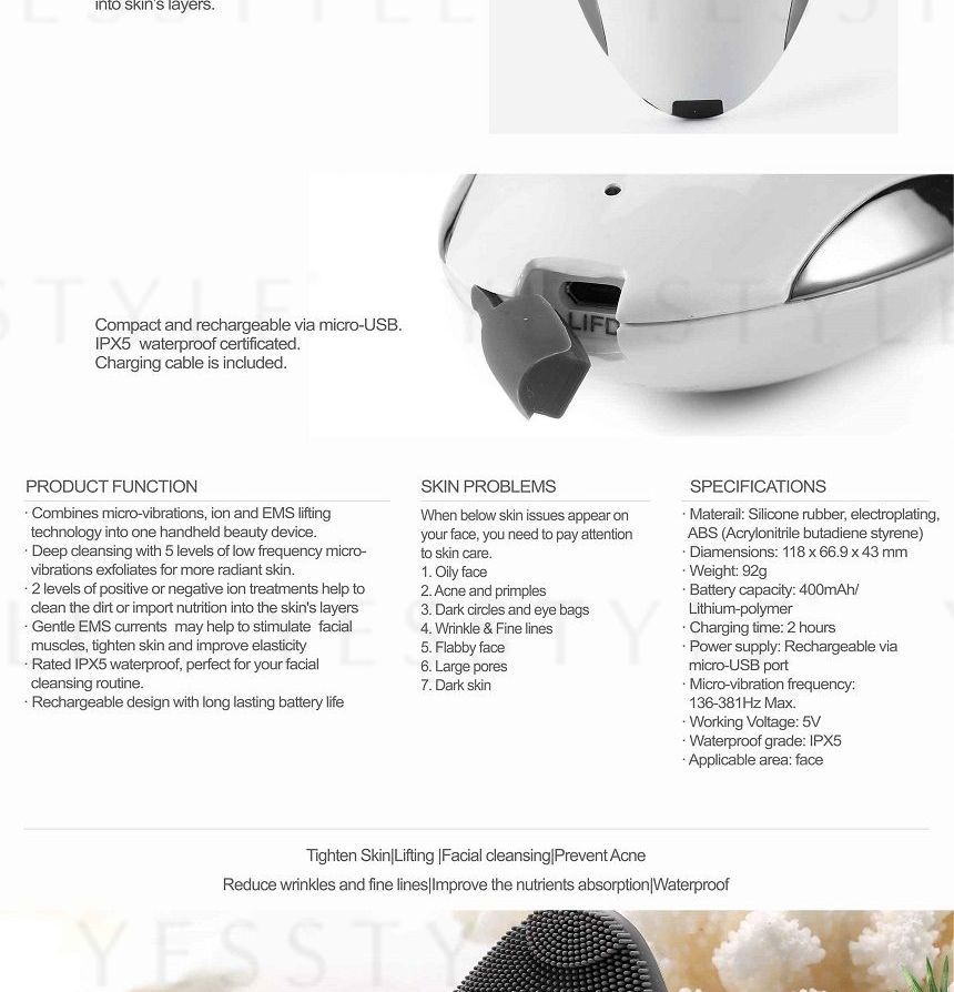 LIFETRONS - Ultra Cleanser met ionen- en EMS-technologie
