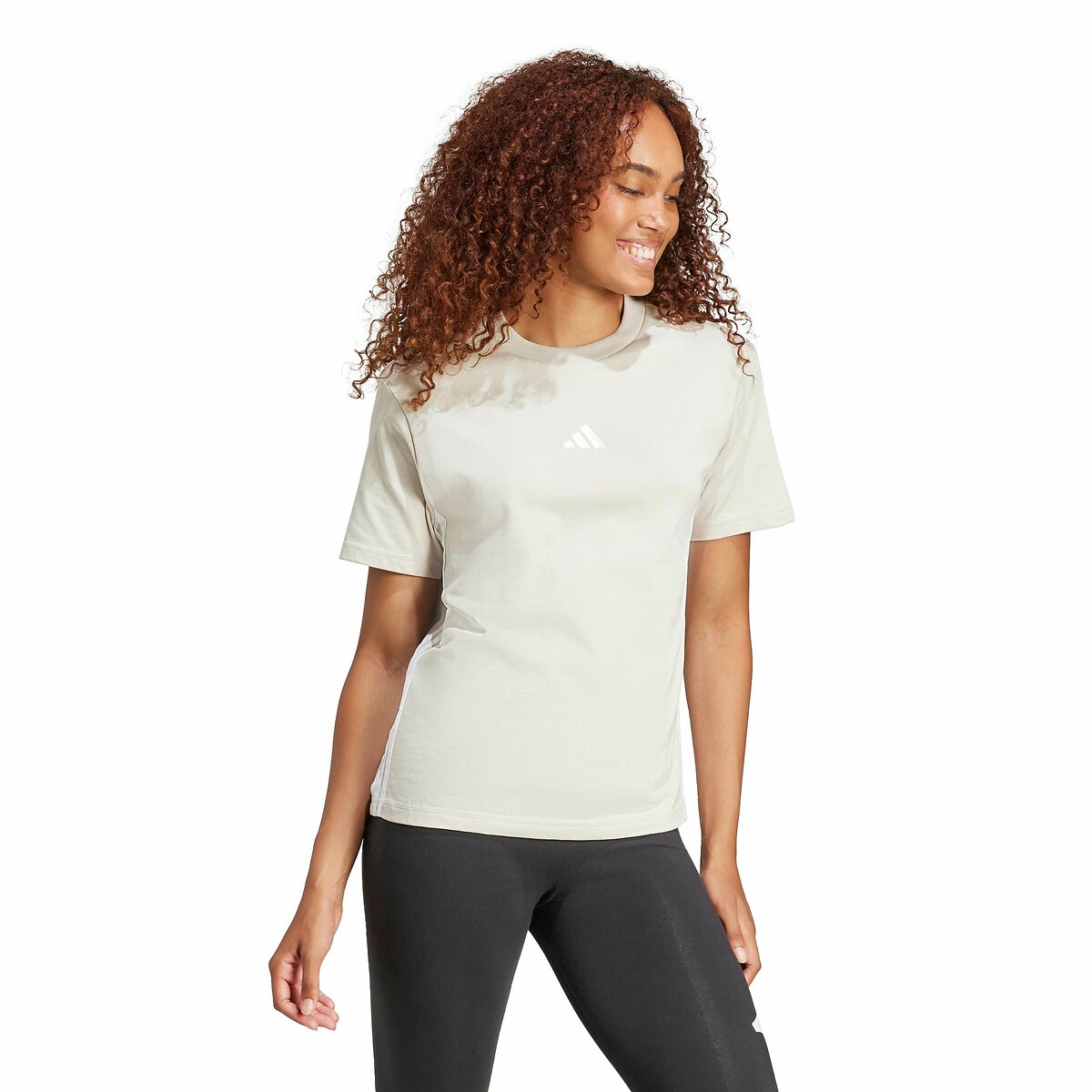 ADIDAS ROUPAS ESPORTIVAS<br>Camiseta Essencial 3 Listras