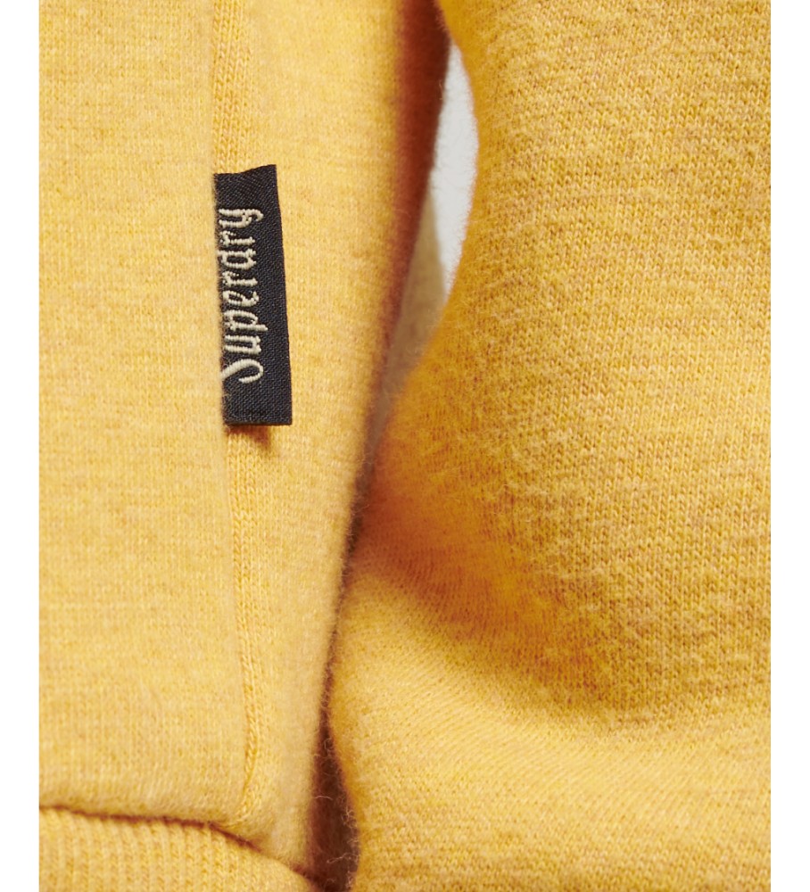 Moletom com capuz Superdry Vintage Logo com inscrição Cooper Class em relevo na cor amarela.