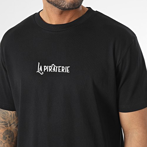 Tee Shirt Oversize Large Wave Logo Noir Blanc