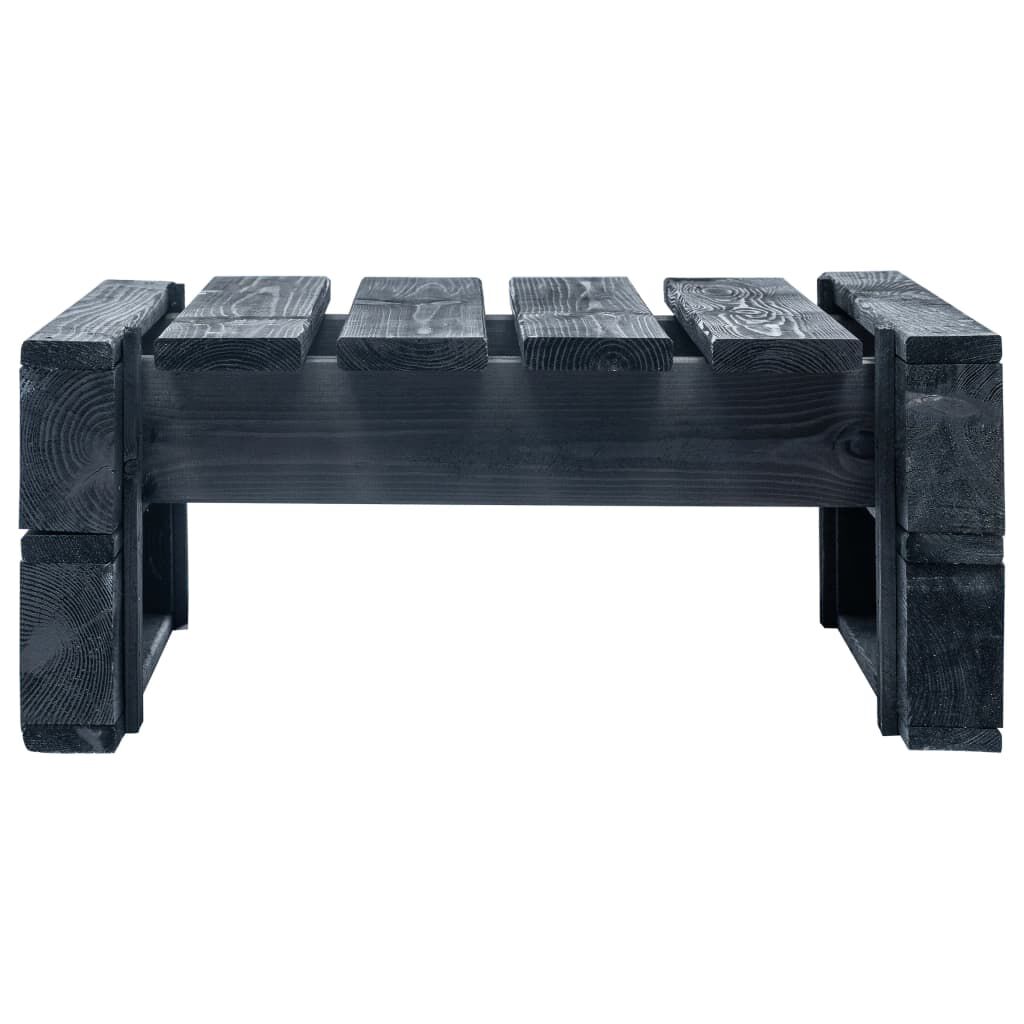 vidaXL Pallet Tuinkruk, Hout, Zwart
