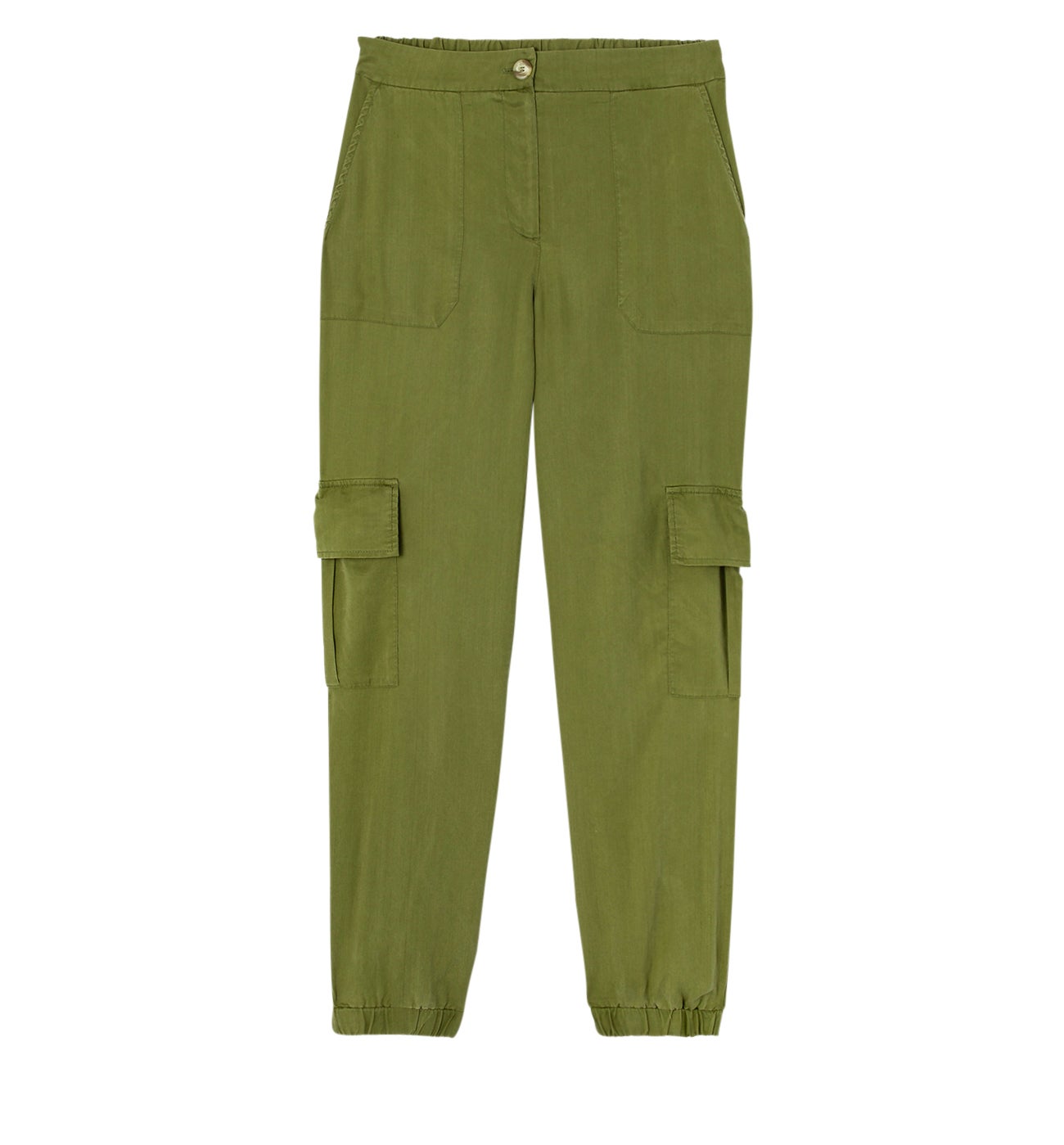 Pantalon cargo en lyocell - Kaki