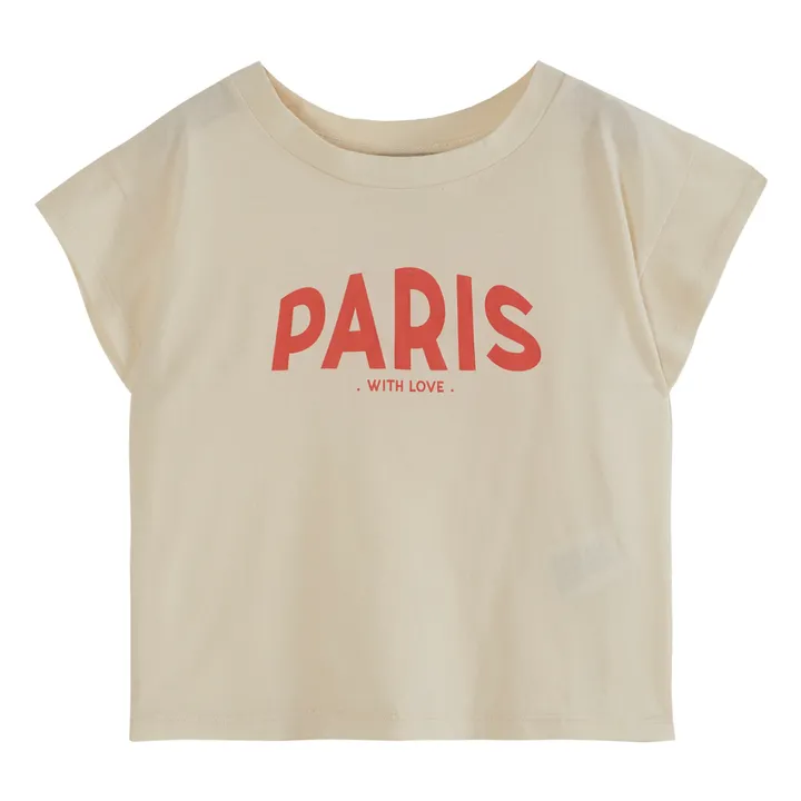 Emile et Ida T-shirt Paris with Love | Ecru