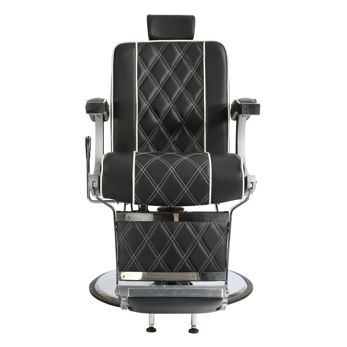 Fauteuil Homme ATALANTA Noir Coutures Blanches