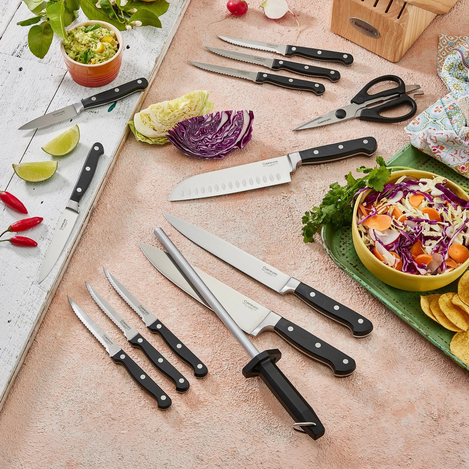 THE CUSTOM CHEF™ Sabre™ Knivblok - 9 dele