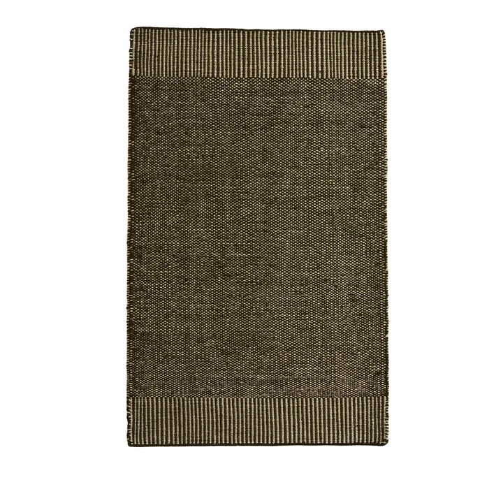 Woud - Rombo Teppich, 90 x 140 cm, weiss / moosgrün