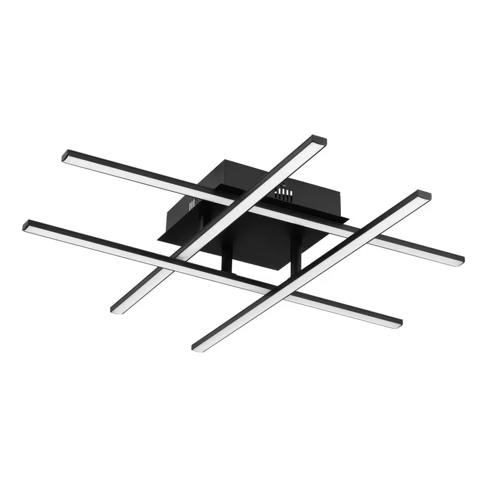 EGLO Lasana 3 Wandlamp/Plafondlamp - LED - 50 cm - Zwart/Wit