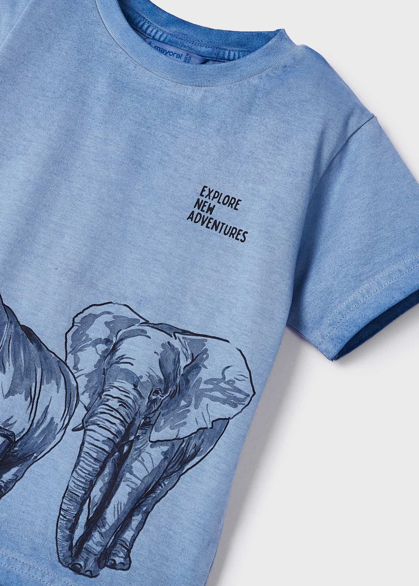 Camiseta de manga curta com estampa para meninos