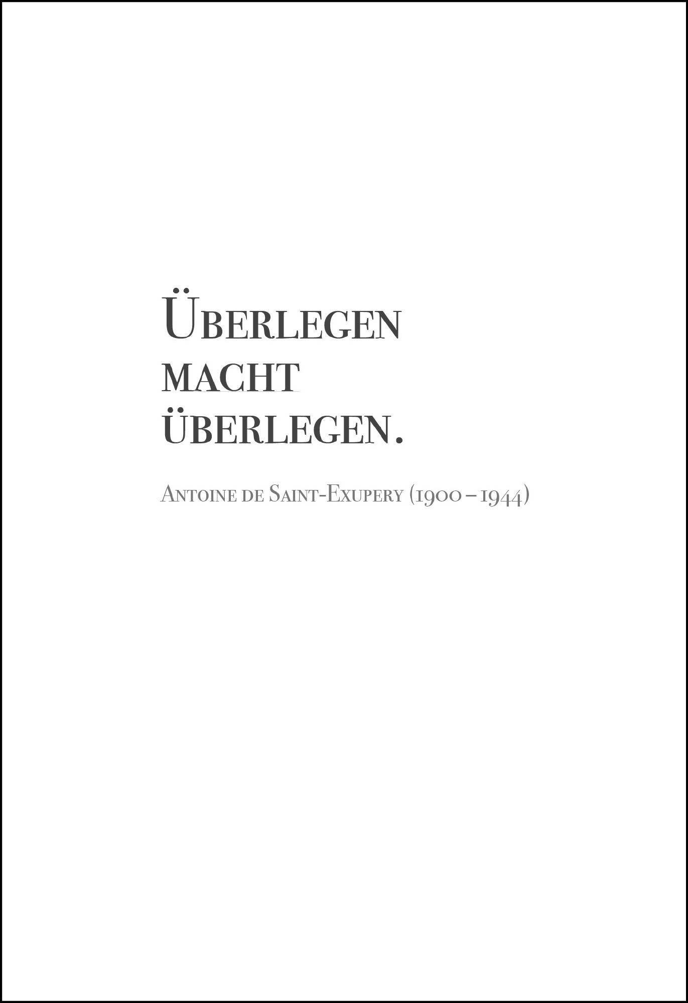 Postkarte 'Überlegen macht überlegen' günstig bestellen
