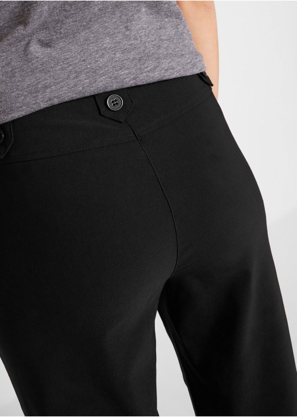Pantalon extensible en bengaline avec taille réglable, Straight
