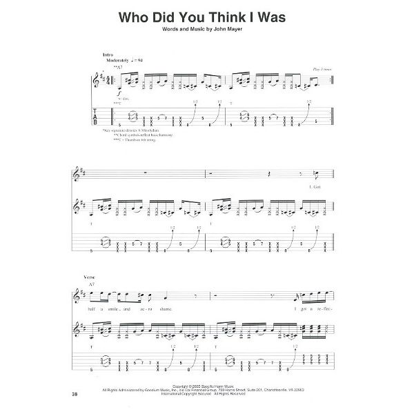 Hal Leonard Guitar Play-Along John Mayer