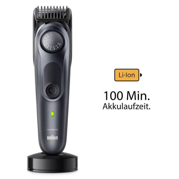Braun Barttrimmer BT7441, Trimmer mit Barber Tools und 100 Min. Laufzeit