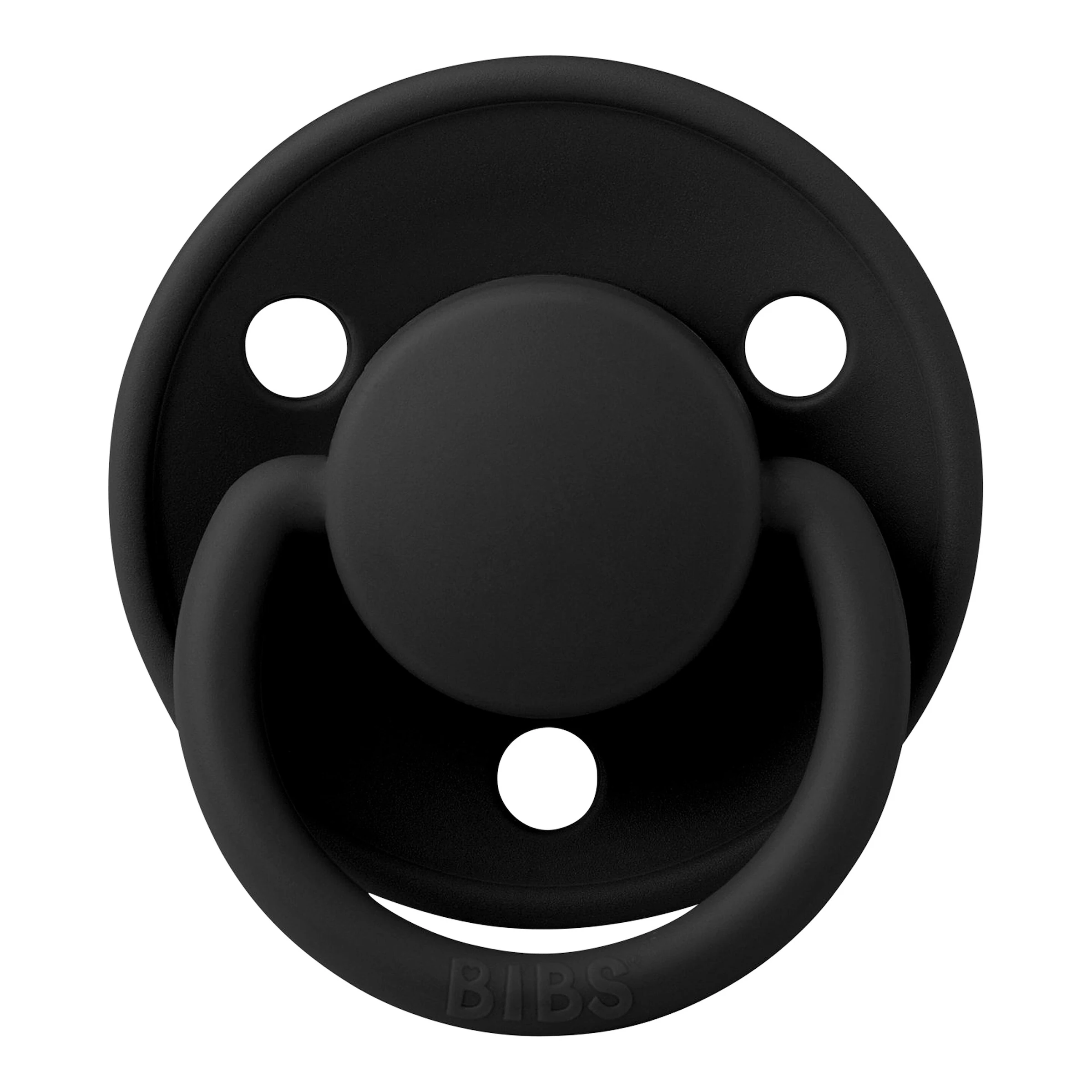 BIBS 2er-Pack De Lux Schnuller Silikon, 0-3 Jahre grau / schwarz