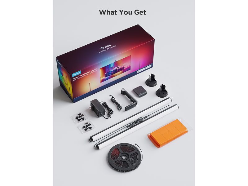 Govee Lichtbalken Backlight Kit 2, T3 Cam, RGBIC, WiFi   BT Smarte TV- Hintergrundbeleuchtung