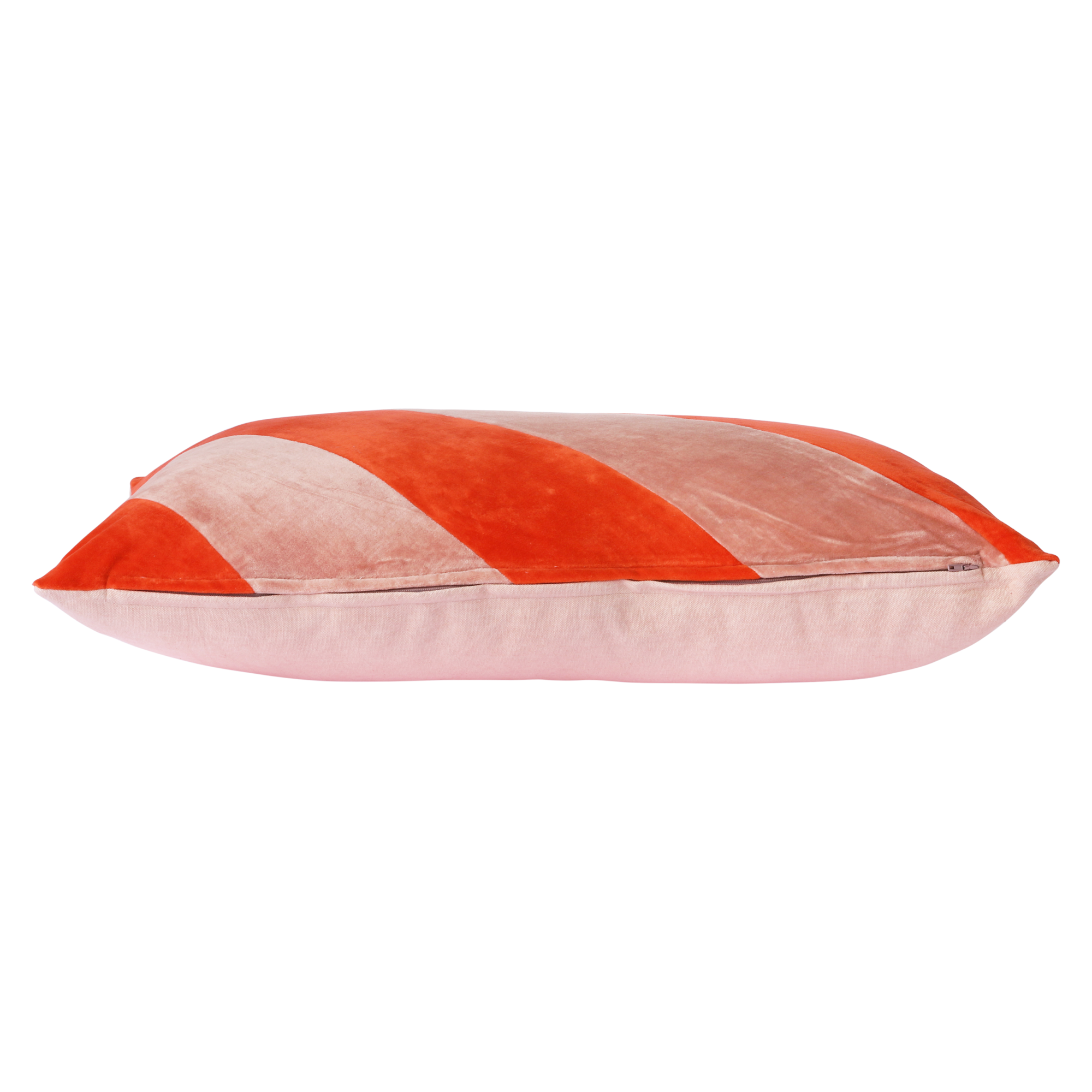 Sierkussen Striped Velvet 60x40 cm red/pink
