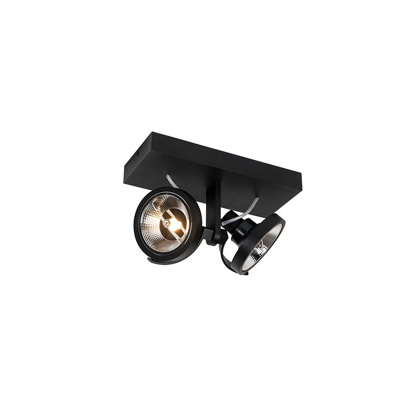 Moderne spot zwart 2-lichts - Master 111