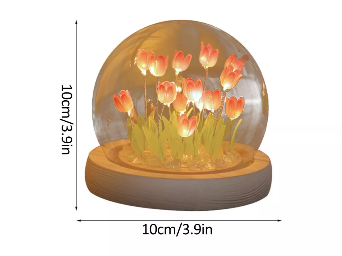 Veilleuse DIY ,Veilleuse Enfant Rechargeable LED,Lampe de Chevet,,Veilleuse tulipe DIY
