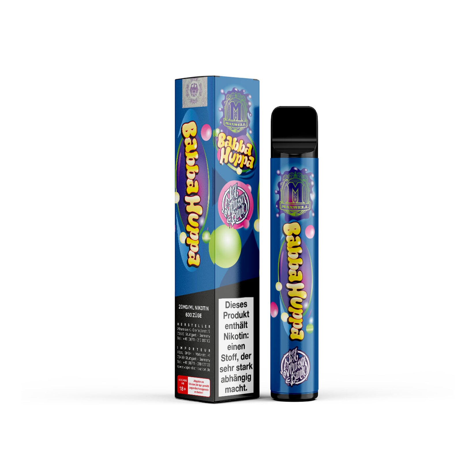 187 Strassenbande Einweg E-Zigarette Babba Huppa, 2 ml, 2.0% Nikotin
