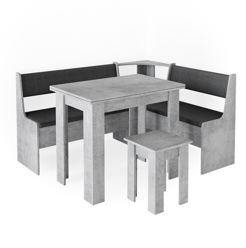 Vicco Eckbankgruppe Esszimmergruppe Sitzgruppe Roman Beton Eckbank Tisch Hocker
