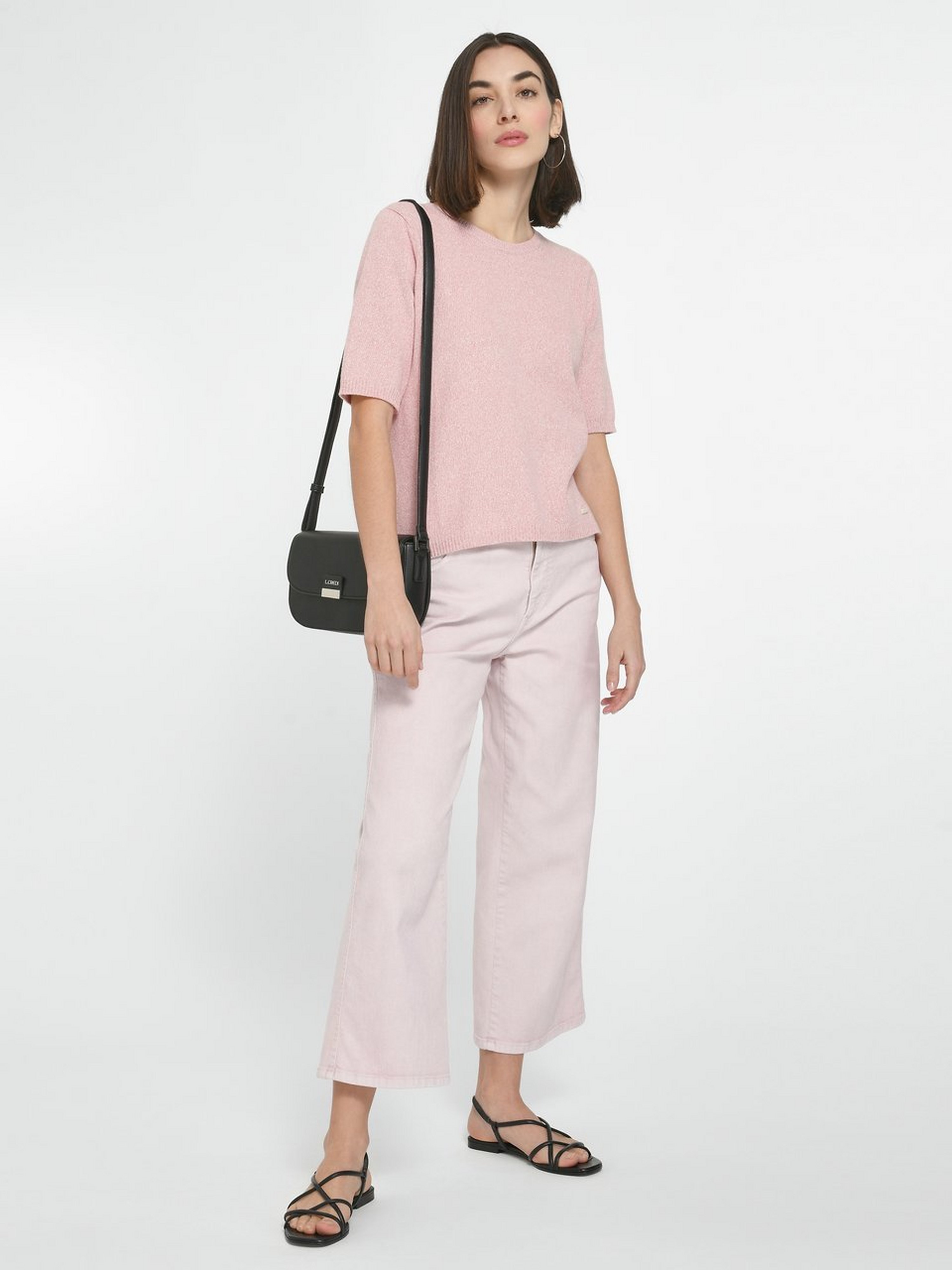 Rundhals-Pullover mit 1/2-Arm