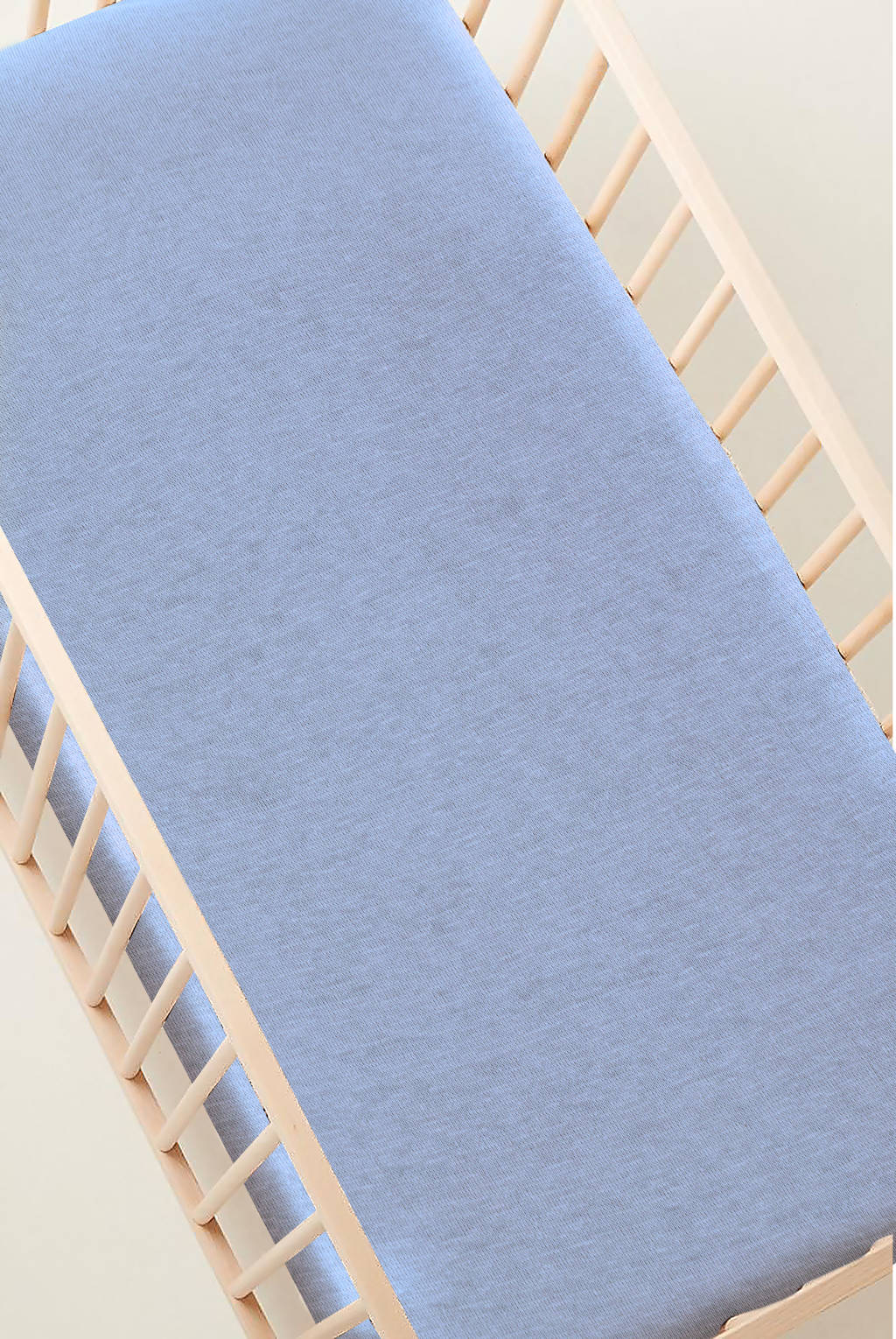 ledikant hoeslaken jersey 60x120 lichtblauw