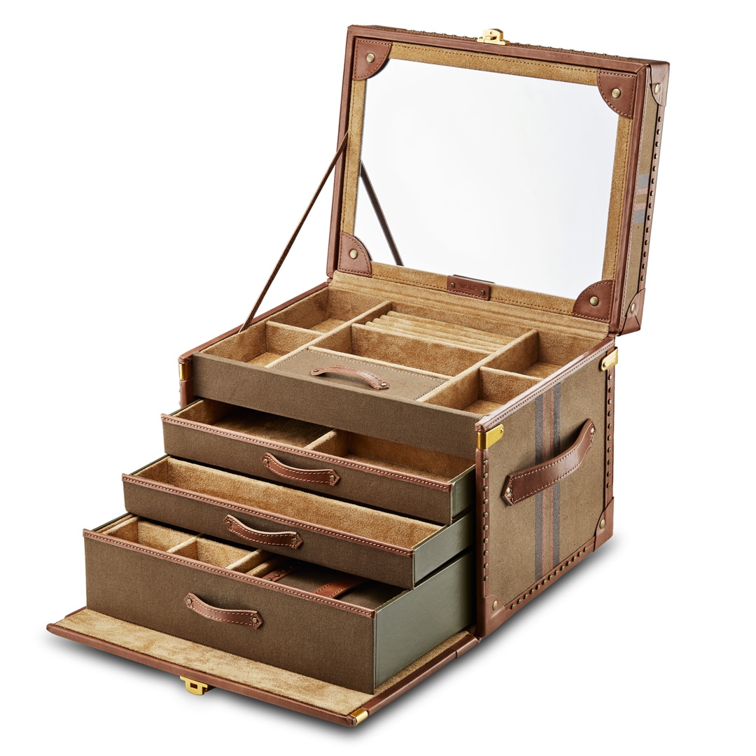 Wolf 1834 Ida Trunk Schmuckbox Khaki